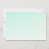 可愛くて幸せな青緑色クラゲ赤ちゃんシャワー 招待状 (裏面)