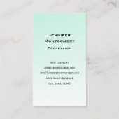 可愛くて幸せな青緑色クラゲ 名刺 (裏面)