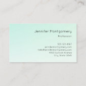 可愛くて幸せな青緑色クラゲ 名刺 (裏面)