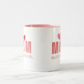 可愛くて心のこもった母の日コーヒーマグ ツートーンマグカップ (中央)