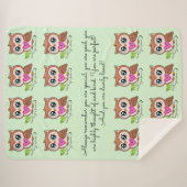 可愛くて快適なフクロウ愛永遠シェルパ毛布 シェルパブランケット (正面(横))