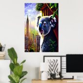 可愛くて愛らしいコアラ | AI Art ポスター (ホームオフィス)