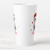 可愛くて愛らしいサンタキットミュークリスマス カフェラテマグ (正面)