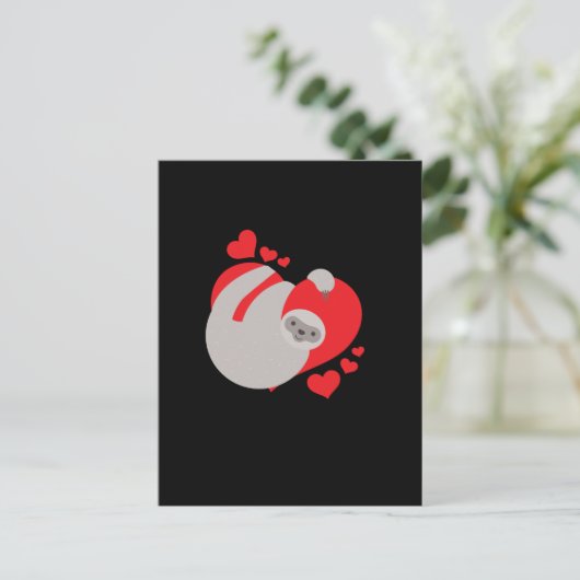 可愛くて愛らしいバレンタインデーのナース ポストカード (スタンド正面)