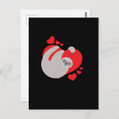 可愛くて愛らしいバレンタインデーのナース ポストカード (正面/裏面)