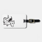 可愛くて愛らしい翼のある小さな竜 ラゲッジタグ (正面横)