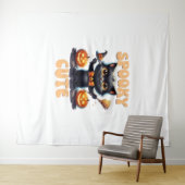 可愛くて気味の悪い黒猫クラシックTシャツ タペストリー (インサイチュ(横))