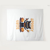 可愛くて気味の悪い黒猫クラシックTシャツ タペストリー (正面(横))