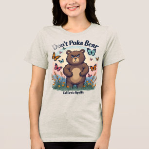 可愛くて激しいベアーグラフィックTシャツ – カリフォルニア トライブレンドTシャツ