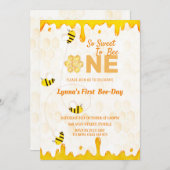 可愛くて甘い誕生日の誕生日 招待状 (正面/裏面)