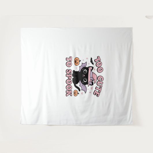 可愛くて甘すぎる – ハロウィーン猫版クラシック タペストリー (正面(横))