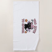 可愛くて甘すぎる – ハロウィーン猫版クラシック ビーチタオル (正面)