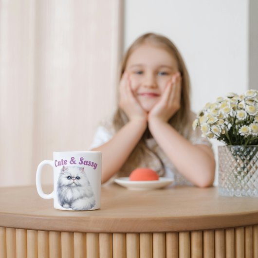 可愛くて生意気な猫 コーヒーマグカップ