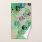 可愛くて素朴なデジタルアートの丸いブラシストローク ハンドタオル (ハンドタオル)