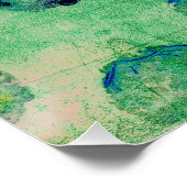 可愛くて素朴なデジタルアートの丸いブラシストローク ポスター (コーナー)