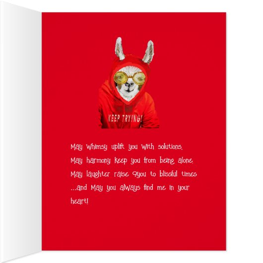 可愛くて親切なおもしろいママ・ラマさん保、おあいさつきしよう (内側(右))