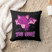 可愛くて面白いハロウィンヴァンパイアこうもり吸You クッション (ブランケット)