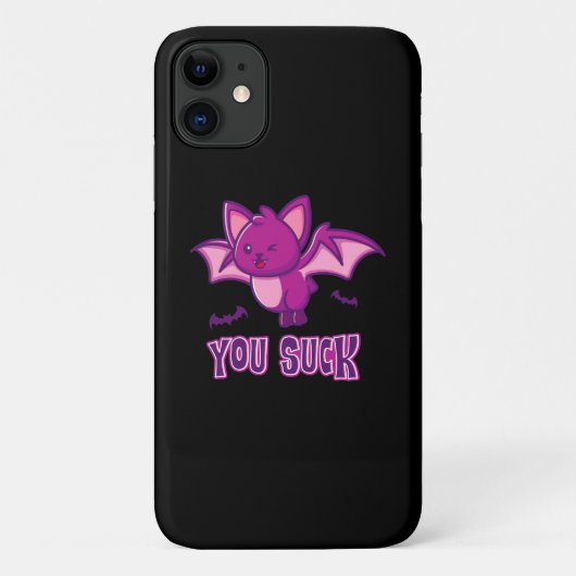可愛くて面白いハロウィンヴァンパイアこうもり吸You Case-Mate iPhoneケース (裏面)