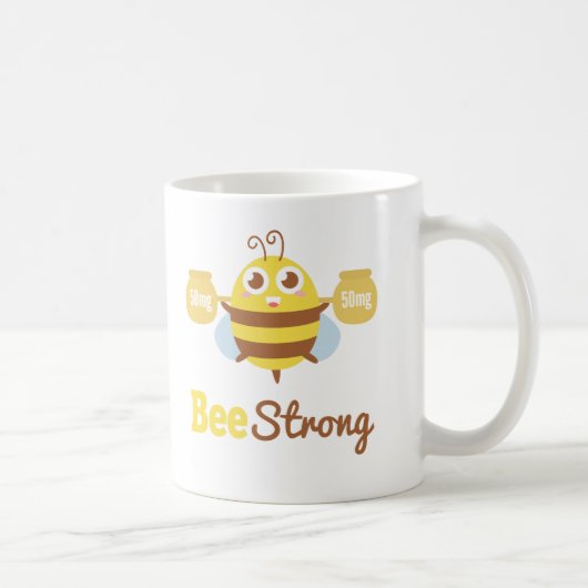 可愛くて面白いBee Strong漫画 コーヒーマグカップ (右)