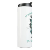 可愛くて頑固な猫おもしろい タンブラー (回転左)