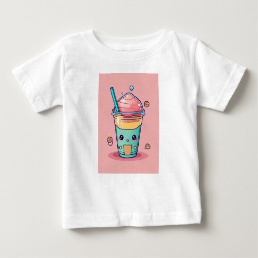 可愛さの醸造：小豆版 ベビーTシャツ (正面)