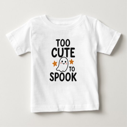 可愛すぎてスプックできない – かわいいハロウィーン ベビーTシャツ (正面)