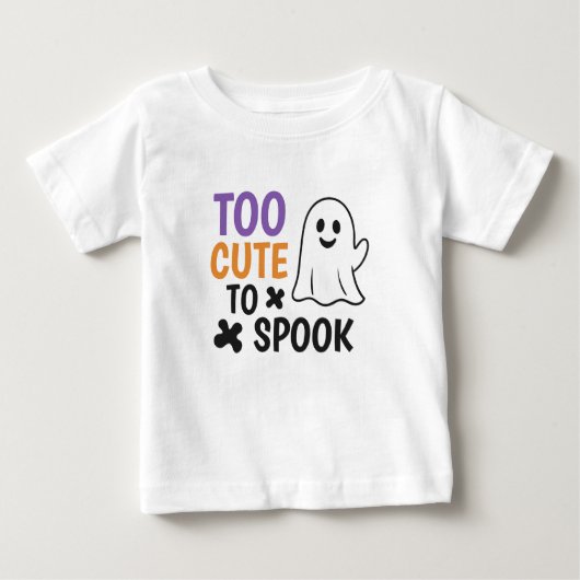 可愛すぎてスプックできない – かわいいハロウィーン ベビーTシャツ (正面)