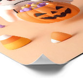 可愛すぎてスプックできない – かわいい幽霊ポスター ポスター (角)