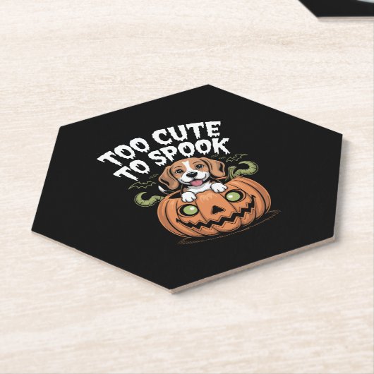 可愛すぎてハロウィーン犬を甘やかさない ペーパーコースター (アングル)