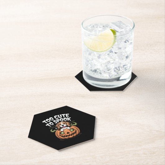 可愛すぎてハロウィーン犬を甘やかさない ペーパーコースター (インサイチュ)