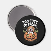 可愛すぎてハロウィーン犬を甘やかさない マグネット (正面/裏面)