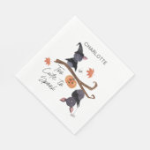 可愛すぎてハロウィーン誕生日こうもり名 スタンダードランチョンナプキン (角)