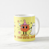 可愛すぎて可愛いおもしろい幽霊ハロウィン コーヒーマグカップ (正面右)