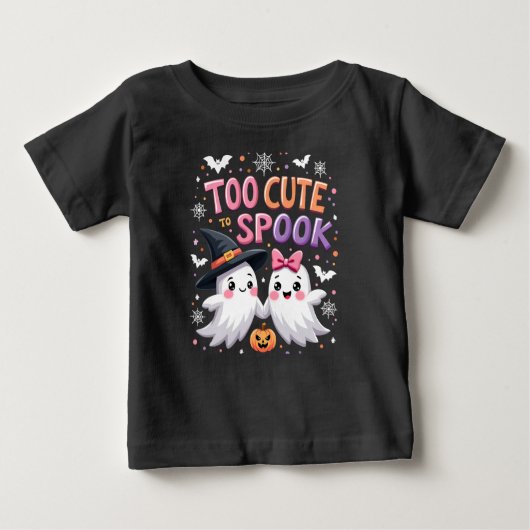 可愛すぎて可愛いハロウィン幽霊 ベビーTシャツ (正面)