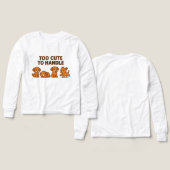 可愛すぎて扱えない – かわいい子犬の漫画デザイン (デザイン 正面＆背面)