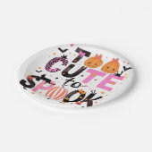 可愛すぎて甘いタイポグラフィ ペーパープレート (アングル)