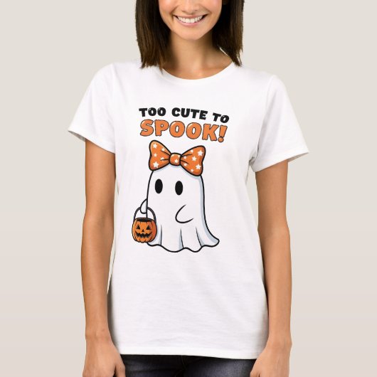可愛すぎて甘い!かわいい幽霊ハロウィンティー Tシャツ (正面)