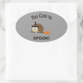 可愛すぎて甘い！ハリネズミの魔女 楕円形シール (バッグ)