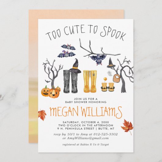 可愛すぎて甘い |ハロウィーンのベビーシャワー (正面/裏面)