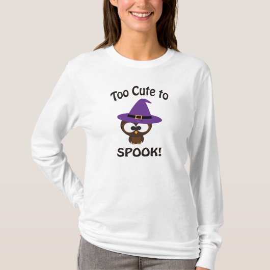 可愛すぎて甘い!フクロウ魔女 Tシャツ (正面)