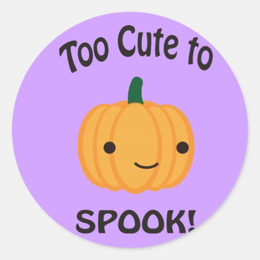 可愛すぎて甘い!リトルカボチャ ラウンドシール (正面)