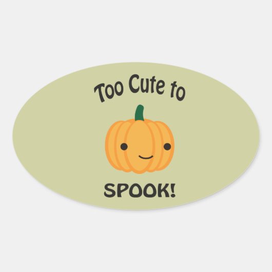 可愛すぎて甘い！リトルカボチャ 楕円形シール (正面)