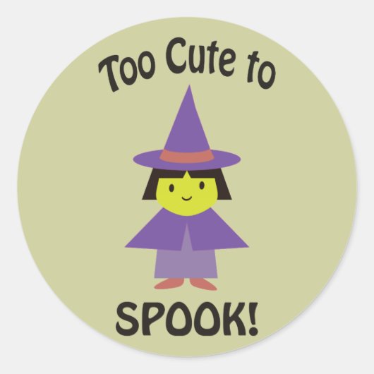 可愛すぎて甘い！小さな魔女 ラウンドシール (正面)