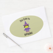 可愛すぎて甘い!小さな魔女 楕円形シール (封筒)