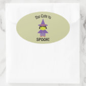 可愛すぎて甘い!小さな魔女 楕円形シール (バッグ)