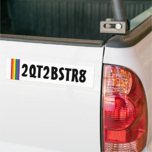 可愛すぎて2qt2bstr8レインボーゲイ バンパーステッカー