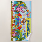 可愛すぎるビーチシーン ビーチタオル (正面)