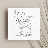 可愛すぎるペットネーム縁どコリードッグ結婚ズ スタンダードカクテルナプキン