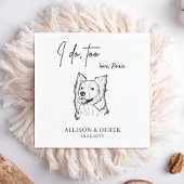 可愛すぎるペットネーム縁どコリードッグ結婚ズ スタンダードカクテルナプキン