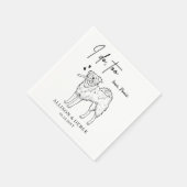 可愛すぎるペットネーム縁どコリードッグ結婚ズ スタンダードカクテルナプキン (角)